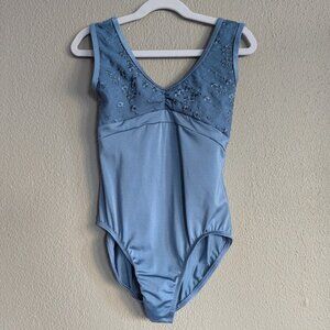 Suffolk-Style Ballet Leotard – Light Blue – Adult Petite